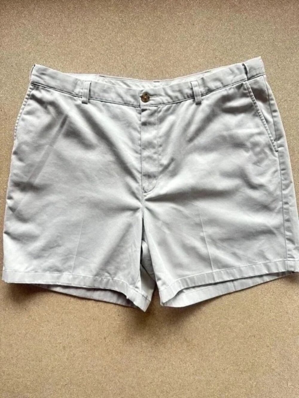 Beige Comfort Waist Chino Shorts